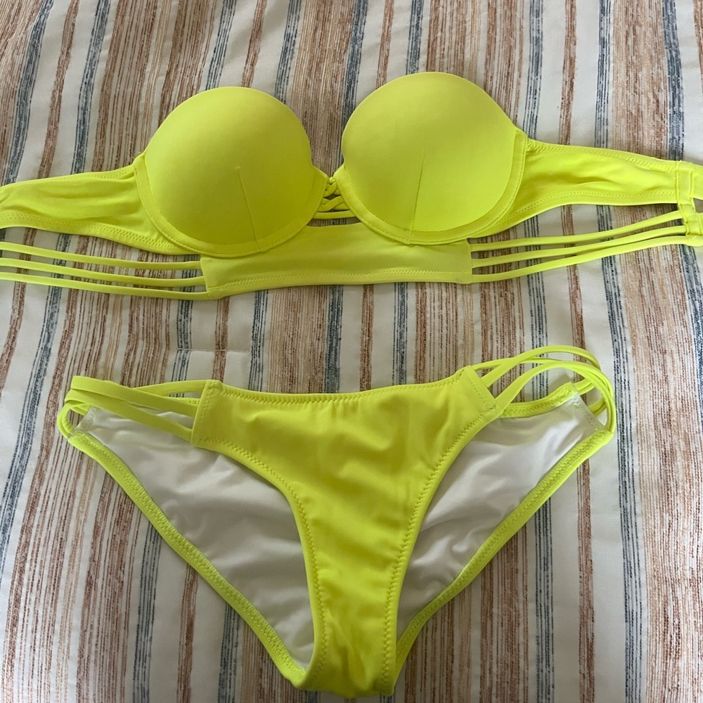 Victoria's Secret XS Bright Yellow Bikini Set